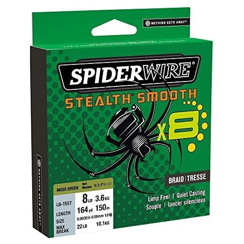  [아마존베스트]Spiderwire Stealth Smooth 8 New 2020, 8-ply braided line with micro coating, 150 m, 0.05 mm - 0.39 mm, 5.4 kg - 46.3 kg, RED