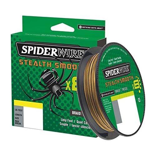  [아마존베스트]Spiderwire Stealth Smooth 8 New 2020, 300m, Camo, 8x Braided Line with Micro Coating, 0.06mm - 0.39mm, 5.4kg - 46.3kg, Abrasion Resistant