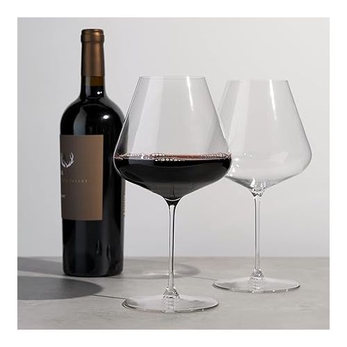  Spiegelau Definition Burgundy Wine Glasses Set of 2 - European-Made Crystal, Dishwasher Safe - 34 Ounces