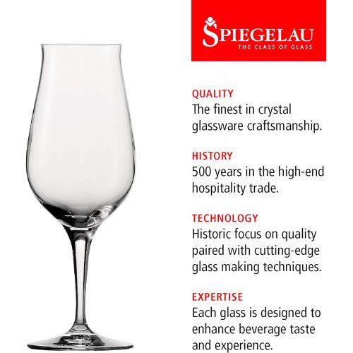  [아마존베스트]Spiegelau Premium Whiskey Snifter, Set of 4, European-Made Lead-Free Crystal, Modern Whiskey Glasses, Dishwasher Safe, Professional Quality Cocktail Glass Gift Set, 9.5 oz