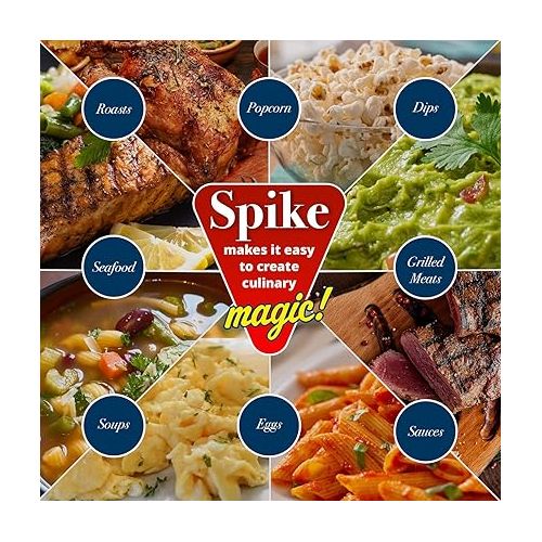  Spike Seasoning, Original Gourmet Magic Seasoning Salt Blend - Seasonings and Spices for Cooking, Popcorn Seasoning, All-Purpose Seasoning for More Flavorful, Healthy Meals, 14 Oz.