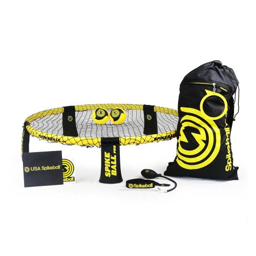  Spikeball Pro Kit (Tournament Edition) - Includes Upgraded Stronger Playing Net, New Balls Designed to Add Spin, Portable Ball Pump Gauge, Backpack - As Seen on Shark Tank TV