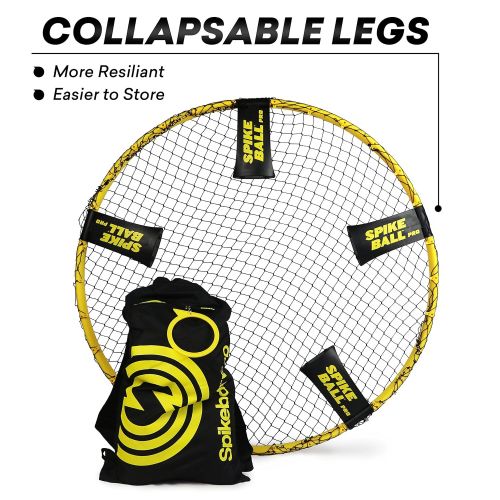  Spikeball Pro Kit (Tournament Edition) - Includes Upgraded Stronger Playing Net, New Balls Designed to Add Spin, Portable Ball Pump Gauge, Backpack - As Seen on Shark Tank TV