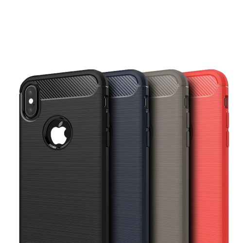  Spilay iPhoneXs Max Case,Anti-Slip Shock Absorption Soft Carbon Fiber TPU Cover