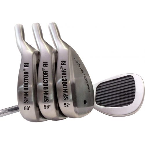  Spin Doctor RI Golf Wedge with The Replaceable Insert System New 52 Degree Pitching Wedge, 56 Degree Sand Wedge, 60 Degree Lob Wedge 3 Club Set Available in Steel or Graphite Shaft
