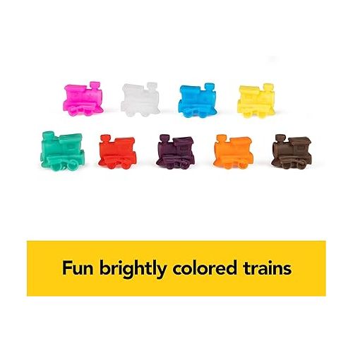  Mexican Train Dominoes Set Tile Board Game in Aluminum Carry Case Games with Colorful Trains for Family Game Night, for Adults and Kids Ages 8 and Up