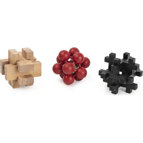  [아마존베스트]Spin Master Games FAO Schwarz Wood Brain Benders, Educational Skill Puzzle Games, for Adults and Kids Ages 8 and up, Multi Color (6054086)