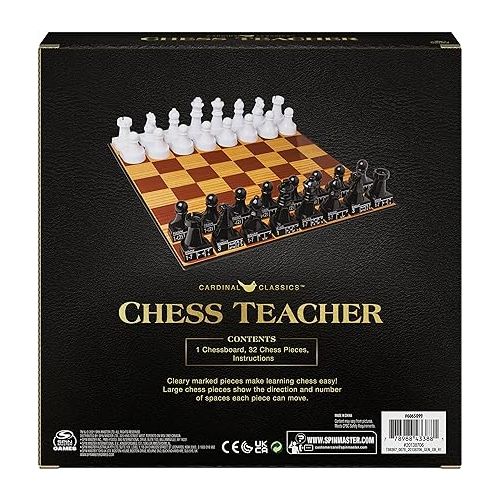  Cardinal Classics, Chess Teacher Strategy Board Game for Beginners Learners Labeled Movers 2-Player Easy Chess Set, for Adults and Kids Ages 8 and up