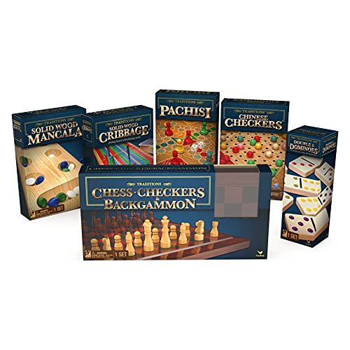  Spin Master Games Classic Board Games 6-Pack Bundle, for Adults, Families, and Kids Ages 6 and up