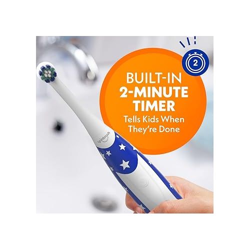  Spinbrush Smart Clean Kids Electric Toothbrush, Glow in The Dark, Battery-Powered