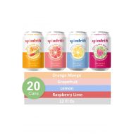 [아마존 핫딜]  [아마존핫딜]Spindrift Sparkling Water, 4 Flavor Variety Pack, Made with Real Squeezed Fruit, 12 Fluid Ounce Cans,...