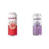 Spindrift Strawberry and Blackberry Sparkling Water Bundle Pack, 16-Fluid-Ounce Cans, Pack of 24