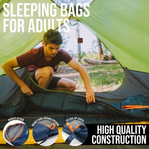  Spinifex Sleeping Bag Cozy and Thick Sleeping Bags Delivers Extra Warmth Advanced Hollow Fiber Provides Extreme Comfort Tear Resistant No Snags Sleeping Bags for Adults. Camping Sl