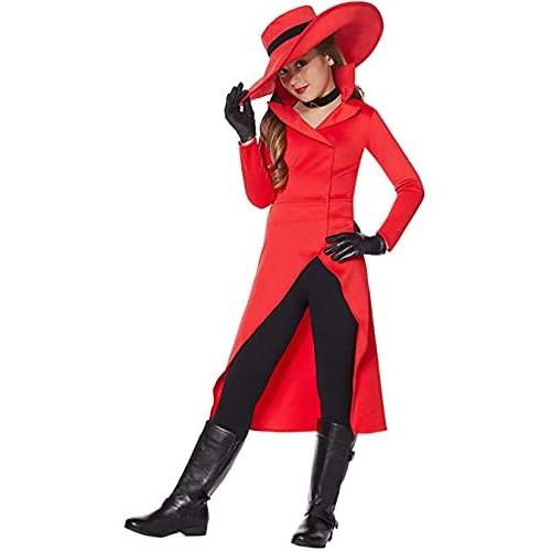  할로윈 용품Spirit Halloween Kids Carmen Sandiego Costume Dress Up Halloween Cosplay