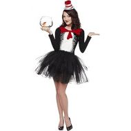 Spirit Halloween Adult Cat in the Hat Dr. Seuss Tutu Dress | OFFICIALLY LICENSED