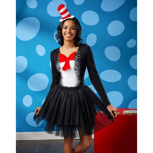  할로윈 용품Spirit Halloween Adult Cat in the Hat Dr. Seuss Tutu Dress | OFFICIALLY LICENSED