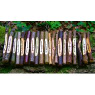 SpiritOfOldUK Corresponding Ogham staves - 20 woods, traditional ogham, Wicca runes, natural gift idea, handmade ogham set, UK seller, natural wood set