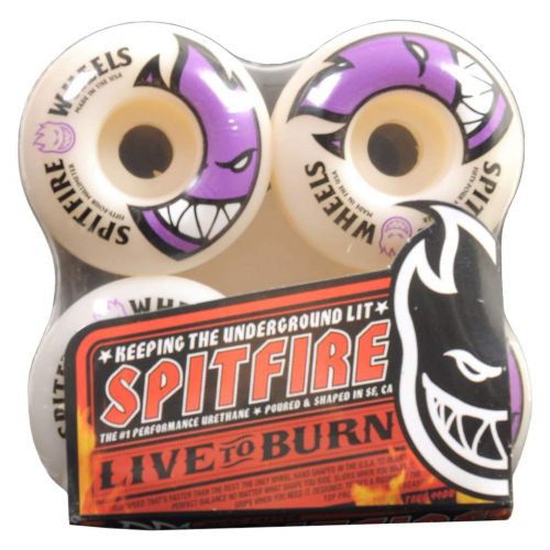  Spitfire Bighead 54mm White W Purple Skate Wheels