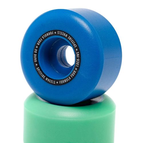 Spitfire Formula Four 99D Lock-Ins Blue/Teal Mash Up Skateboard Wheels - Set of 4