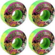 Spitfire Wheels Formula Four Classic Toxic Apocalypse Green / Yellow / Pink Skateboard Wheels - 54mm 99a (Set of 4)