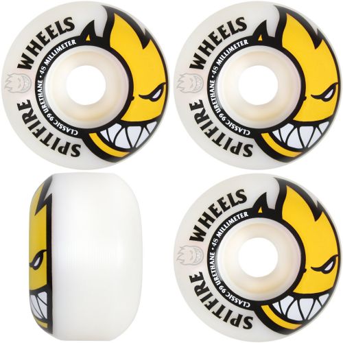  Spitfire Skateboard Wheels with Hybrid Ceramic Bearings Bighead White 99A