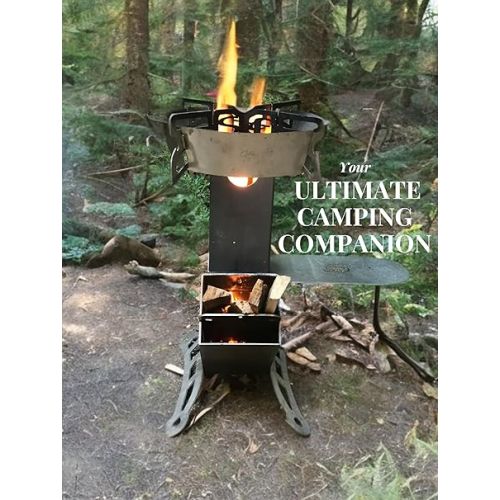  Spitfire Rocket Stove Patrol, Camp Rocket Stove Wood Burning Portable Stove w/Travel Case, Collapsible Backpacking Wood Stove, Rocket Camp Stove, Outdoor cooking stove Estufa De Lena Para Cocinar