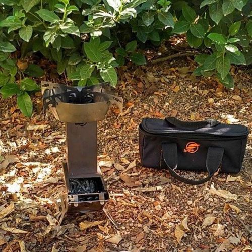 Spitfire Rocket Stove - Spartan, Light & Small Portable camping rocket stove wood burning with Designated Travel case, Collapsible, Compact and Versatile, for Hiking & Trekking, fi