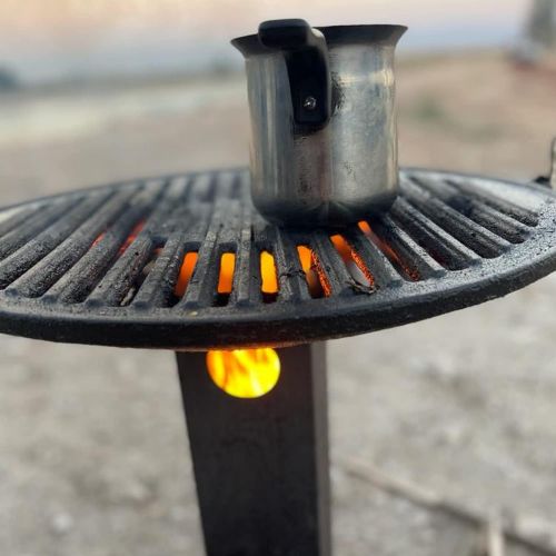  Spitfire BBQ Set for Patrol Rocket Stove, Grill with cast Iron Rack, Unique Barbecue Grill Set, Ultimate Outdoor Cooking Gear