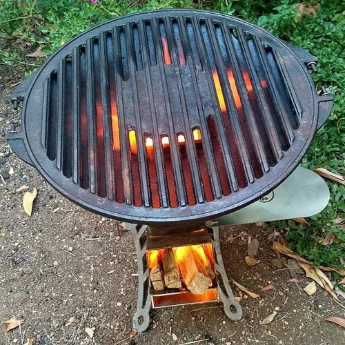  Spitfire BBQ Set for Patrol Rocket Stove, Grill with cast Iron Rack, Unique Barbecue Grill Set, Ultimate Outdoor Cooking Gear
