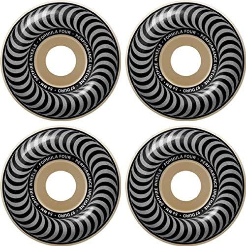  Spitfire Wheels Formula Four Classic Natural/Silver Skateboard Wheels - 54mm 97a (Set of 4)