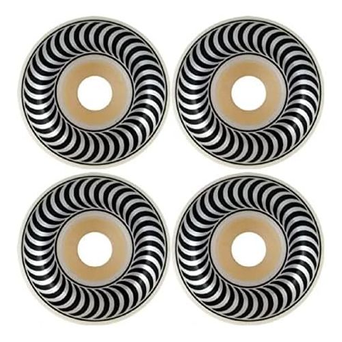 Spitfire Wheels Classics White/Black Skateboard Wheels - 54mm 99a (Set of 4)