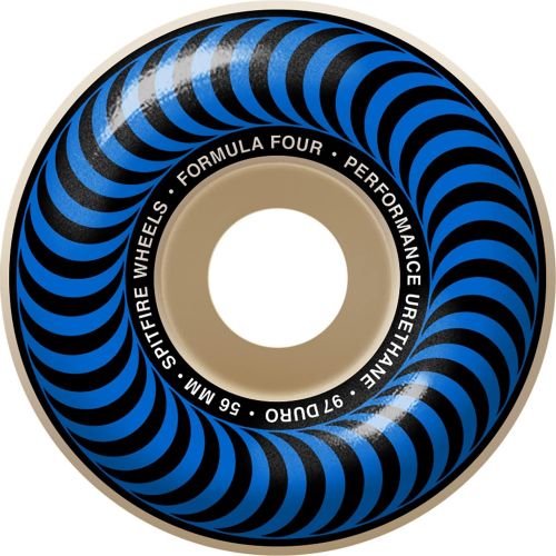  Spitfire Wheels Formula Four Classic Natural/Blue Skateboard Wheels - 56mm 97a (Set of 4)