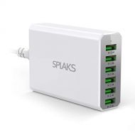 Splaks USB Ladegerat 6-Port 50W/10A Netzteil Ladeadapter Lade Dockingstation fuer iPhone SE 6 6s 7 8 Plus X XS Max XR iPad Air Pro Mini Galaxy S9 S8 Plus LG Huawei P30 Mate 20 Pro u