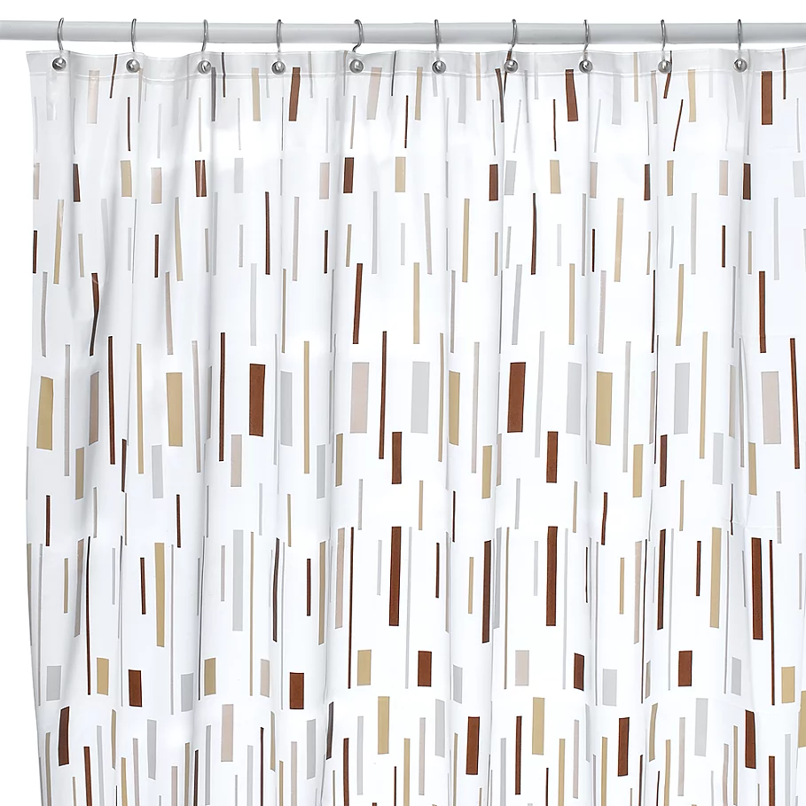  Splash Bars Beige Shower Curtain