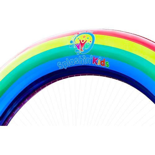  Splashinkids Outdoor Rainbow Sprinkler Super Toddler Water Toys for Children Infants Boys Girls and Kids Perfect Outside Inflatable Water Park for Summer Fun Watch Video Slip and S