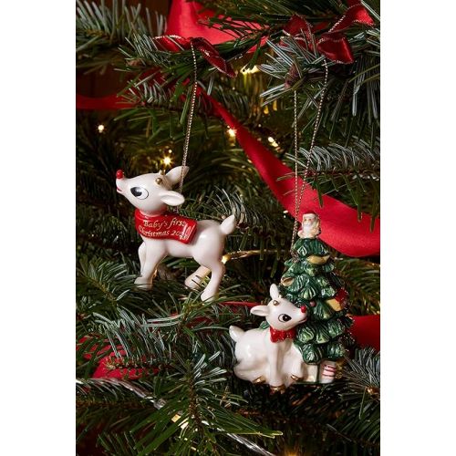  Spode Christmas Tree Rudolph The Red Nosed Reindeer Ornament | Baby's First Christmas Ornament 2023 | Holiday Ornament | Christmas Decor for Christmas Tree ? 3”