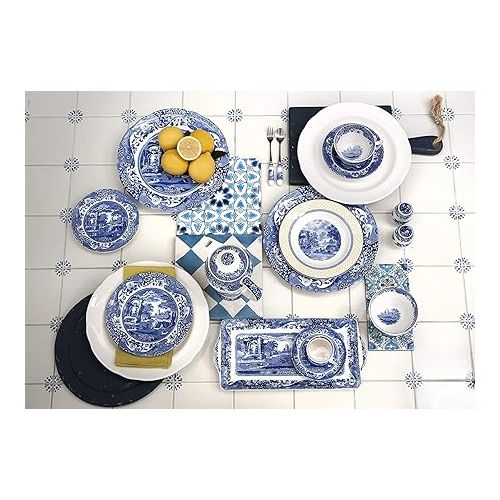  Spode Blue Italian Dinner Plates - Set of 4 (10.5 inch Dinner Plate)