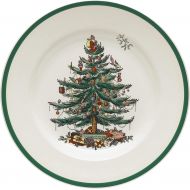 [아마존베스트]Spode - Classic Christmas Tree Design Earthenware Dinner Plates (Set of 4, 10.5) - Microwave and Dishwasher Safe