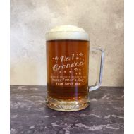 /SpokenGifts Personalised No.1 Number One Grandpa Glass Tankards Birthday Fathers Day Gifts Present Ideas For Dad Grandfather Grandad