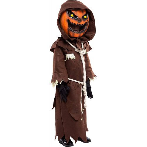  Spooktacular Creations Scary Scarecrow Pumpkin Bobble Head Costume w/Pumpkin Halloween Mask for Kids Role-Playing