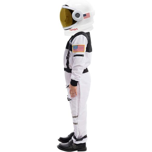  Spooktacular Creations Astronaut NASA Pilot Costume with Movable Visor Helmet for Kids, Boys, Girls, Toddlers Space Pretend Role Play Dress Up, School Classroom Stage Performance, Halloween Party Favor (