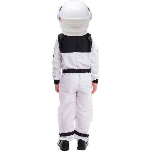  Spooktacular Creations Astronaut NASA Pilot Costume with Movable Visor Helmet for Kids, Boys, Girls, Toddlers Space Pretend Role Play Dress Up, School Classroom Stage Performance, Halloween Party Favor (