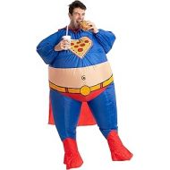 Spooktacular Creations Halloween Costume Chunky Chubby Superhero Inflatable Superhero Costume Fat Suit - Adult One Size Men Full Body Inflatable Costume