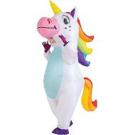 Spooktacular Creations Inflatable Costume Unicorn Full Body Unicorn Air Blow-up Deluxe Halloween Costume - Adult Size