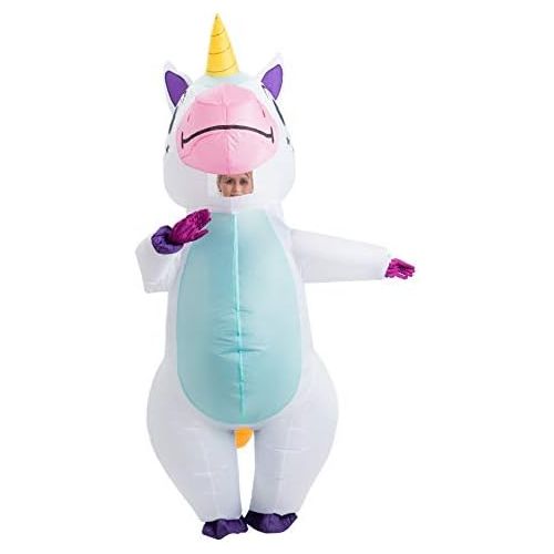  할로윈 용품Spooktacular Creations Inflatable Costume Unicorn Full Body Unicorn Air Blow-up Deluxe Halloween Costume - Adult Size