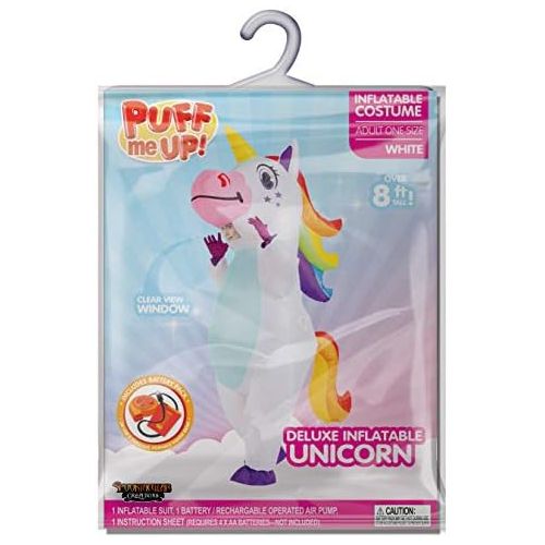  할로윈 용품Spooktacular Creations Inflatable Costume Unicorn Full Body Unicorn Air Blow-up Deluxe Halloween Costume - Adult Size