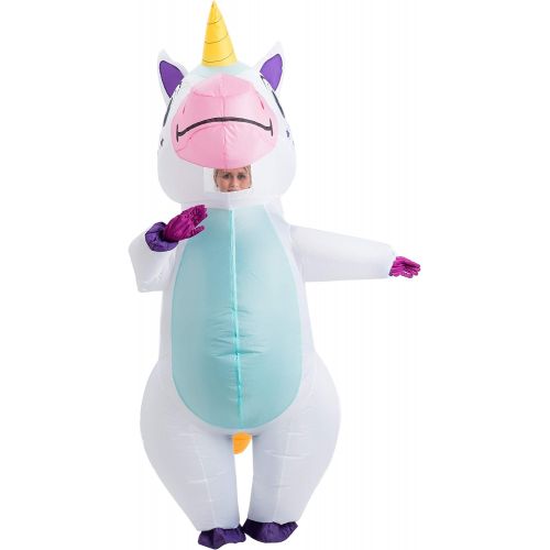  할로윈 용품Spooktacular Creations Inflatable Costume Unicorn Full Body Unicorn Air Blow-up Deluxe Halloween Costume - Adult Size