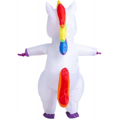  할로윈 용품Spooktacular Creations Inflatable Costume Unicorn Full Body Unicorn Air Blow-up Deluxe Halloween Costume - Adult Size