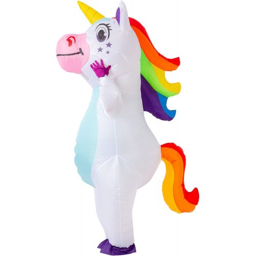  할로윈 용품Spooktacular Creations Inflatable Costume Unicorn Full Body Unicorn Air Blow-up Deluxe Halloween Costume - Adult Size