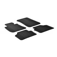 Sport Gledring 0426 Custom Fit All Weather Rubber Floor Mats - 1998-2006 BMW 3 Series (E46) - 4 Piece Set - Black